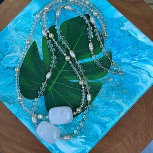 Double Necklaces in romantic Rose Quartz